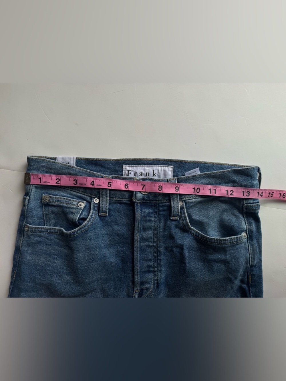 Frank & Eileen High Rise “Cork” Jeans Straight Leg Raw Hem Medium Wash Size 27 - Picture 9 of 12